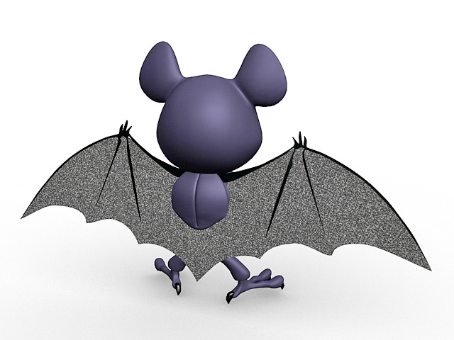 Bat cartoon 3d model