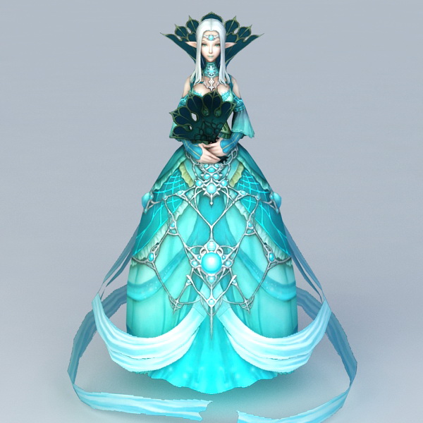 Beautiful Elf Princess 3D model