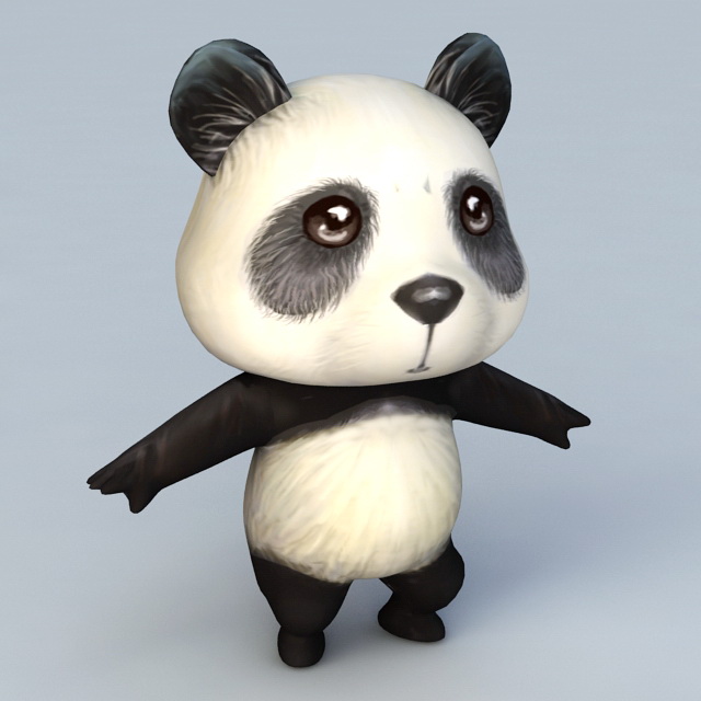 Cartoon Anime Panda - Free 3D models