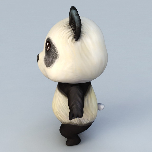 Cartoon Anime Panda 3D model