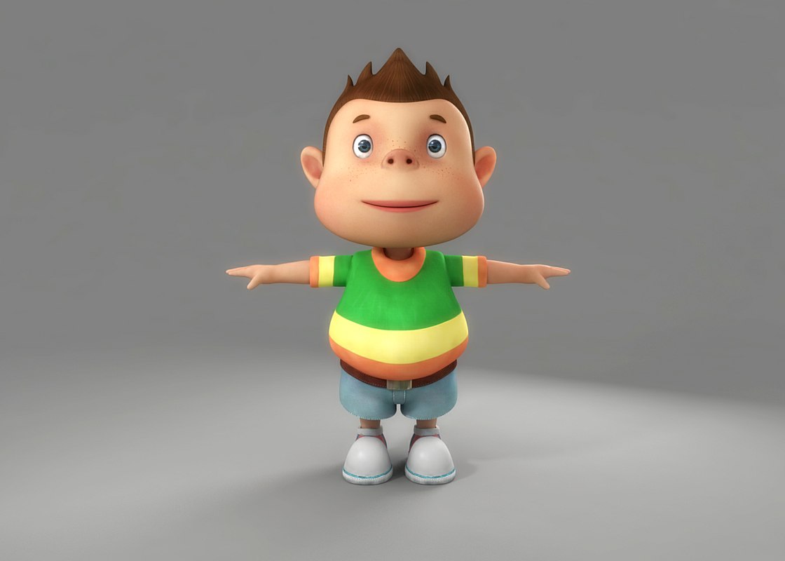 Cartoon Boy - Free 3D models