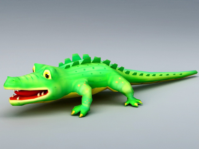 Cartoon Crocodile 3D model