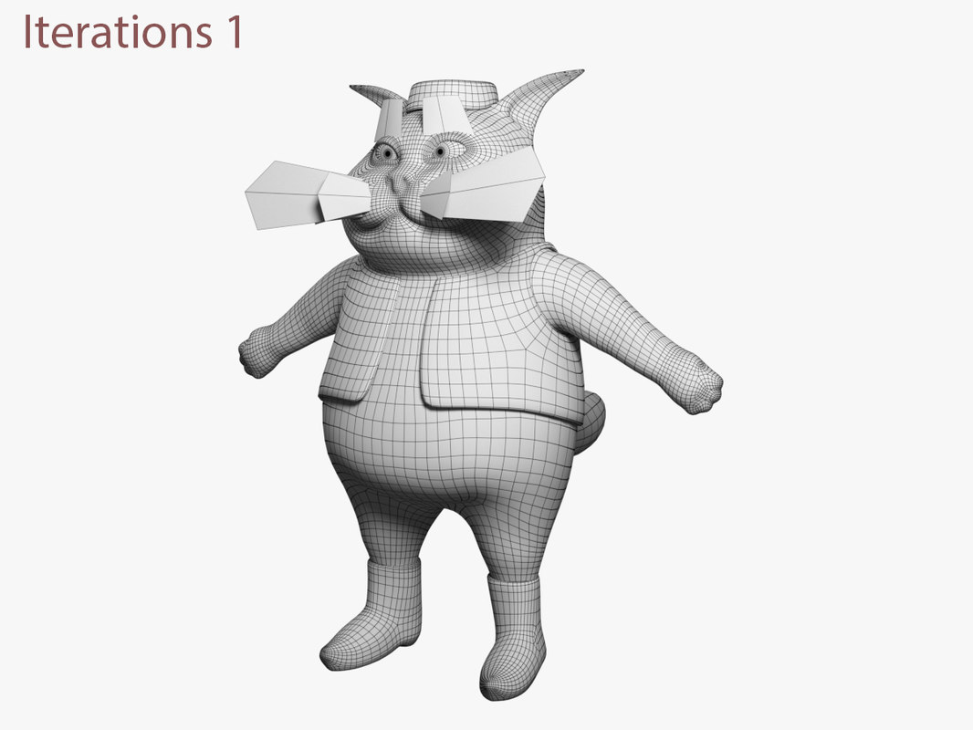 Cartoon Fat Cat 3d model