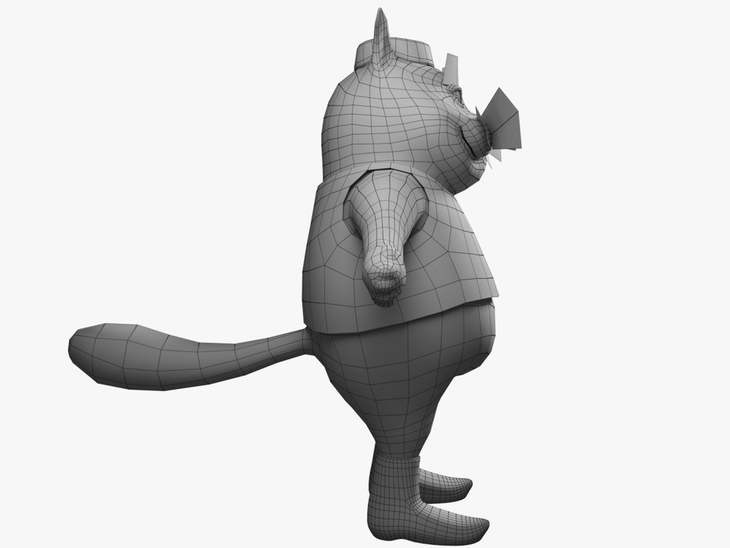 Cartoon Fat Cat 3d model