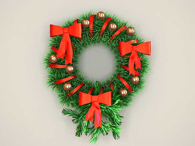 Christmas Decorations Wreath 3D model