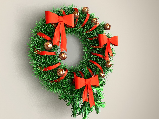 Christmas Decorations Wreath 3D model