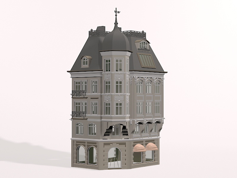 Classic German Building 3d Model Download For Free