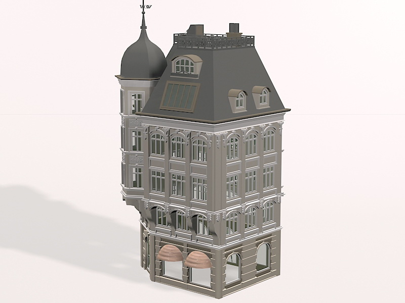 Classic German building 3D model