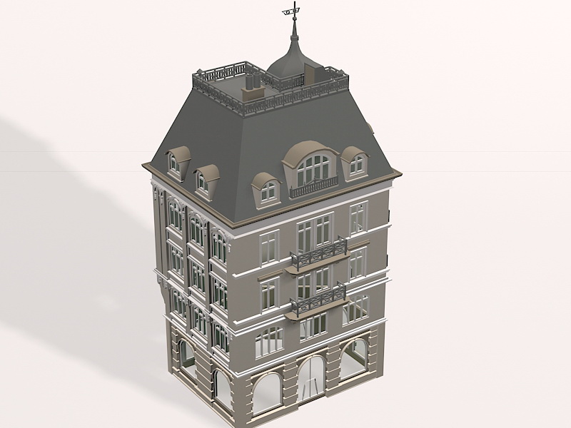 Classic German building 3D model