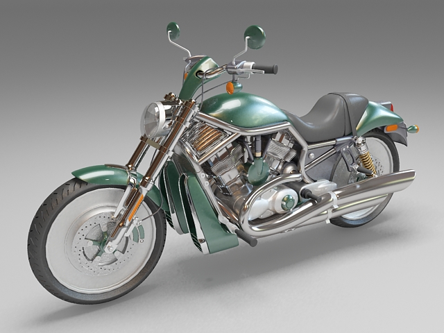 Cruiser motorcycle 3D model