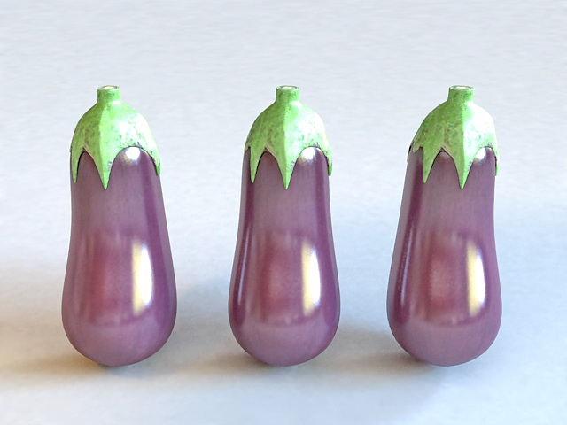 Eggplants 3D model