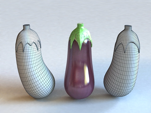 Eggplants 3D model