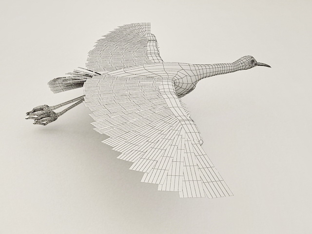 Flying Egret 3D model