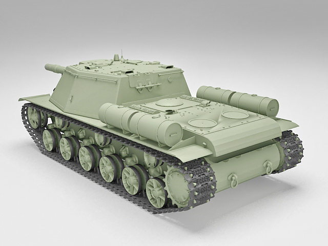 Heavy howitzer SU-152 3D model
