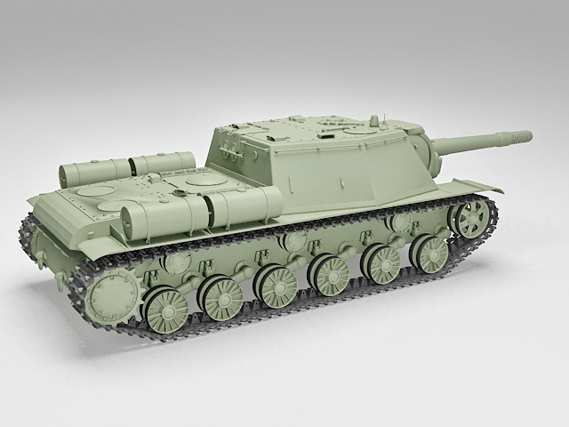 Heavy howitzer SU-152 3D model
