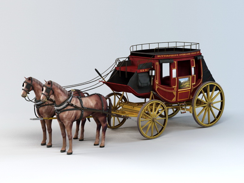Horse-drawn Carriage 3D model