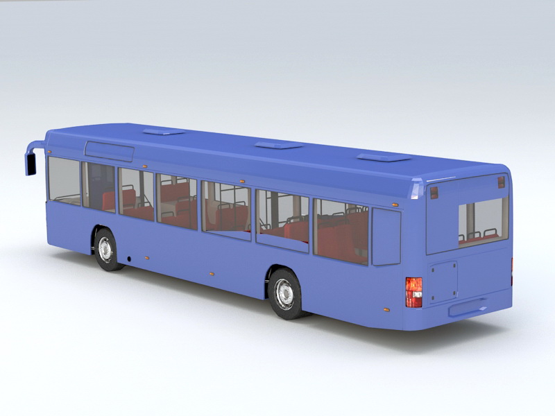 Modern City Bus 3D model