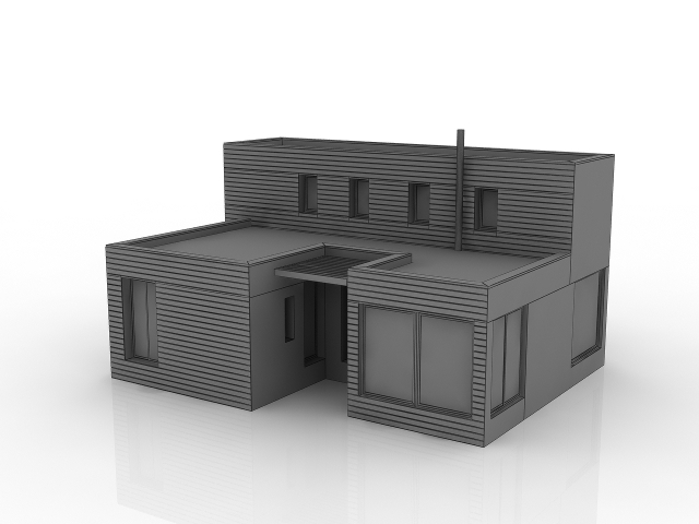Modern cottage 3D model