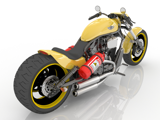 Motorcycle Kawasaki 3D model