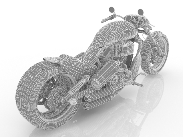 Motorcycle Kawasaki 3D model