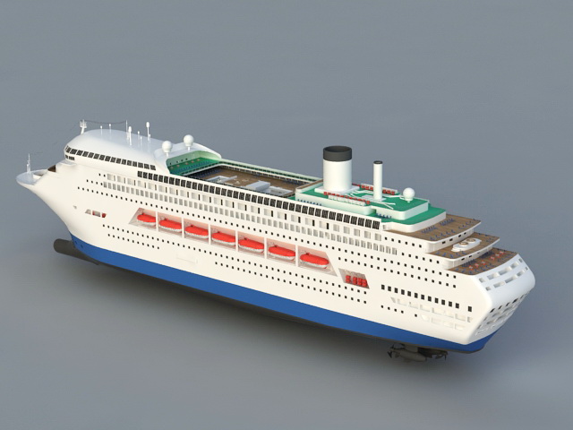 Sea Cruise Ship 3D model