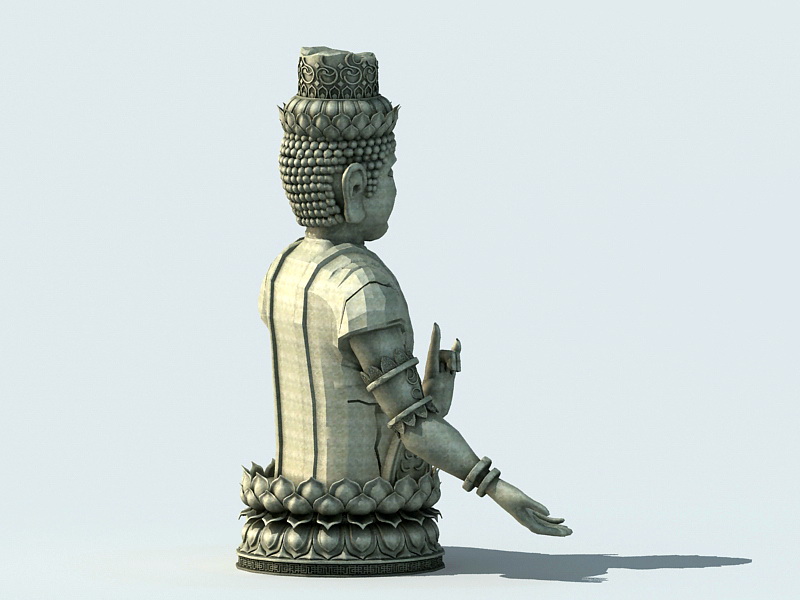 Stone Buddha Statue 3D model