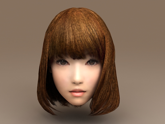 Hair wig 2024 3d model free