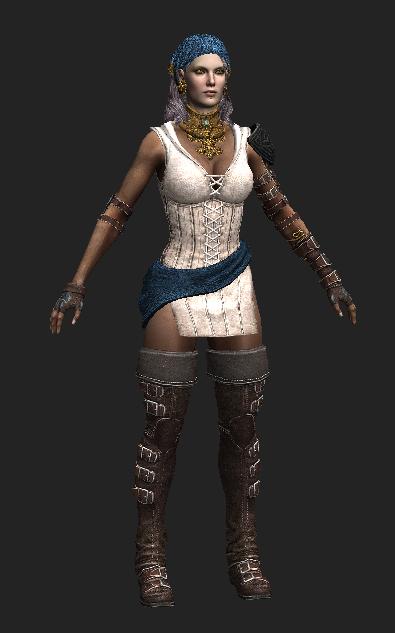Female Pirate 3D model