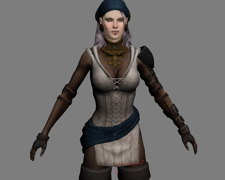 Female Pirate 3D model