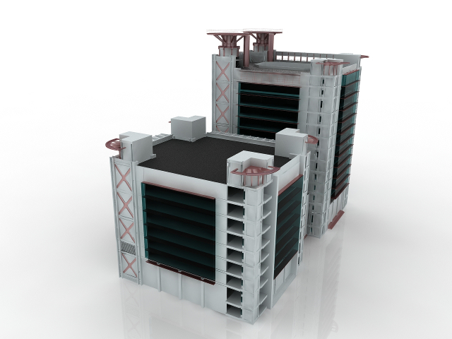 Industrial building 3D model
