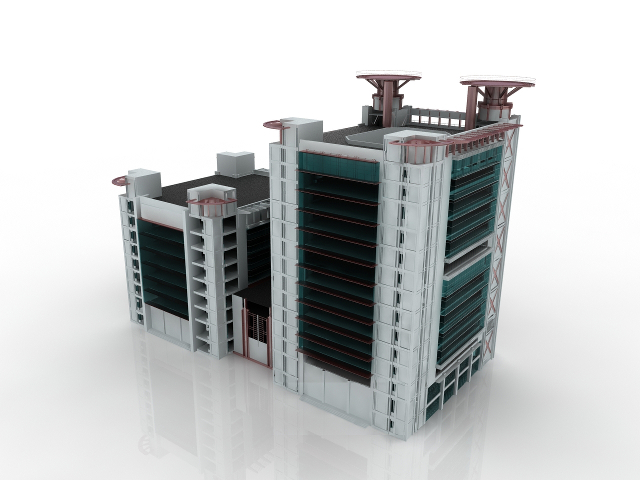 Industrial building 3D model