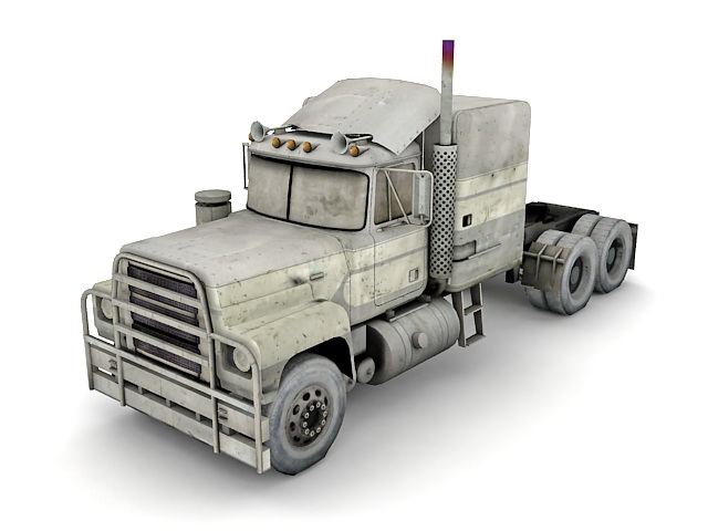 Old truck Long nose 3D model