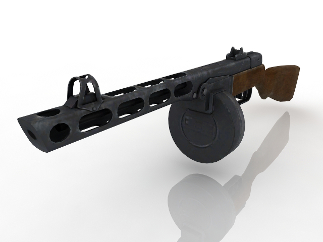 Shpagin Submachine Gun PPSh-41 3D model