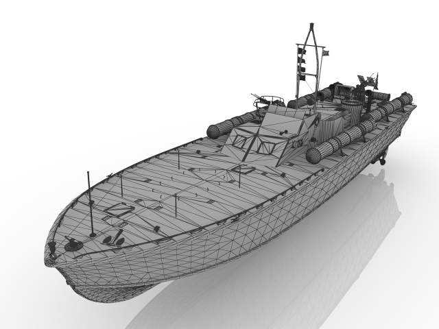 Torpedo boat 3D model