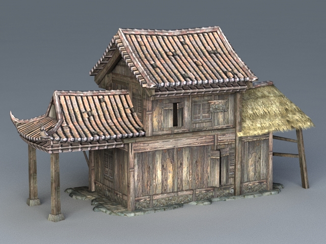 Ancient  Wooden House 3D model