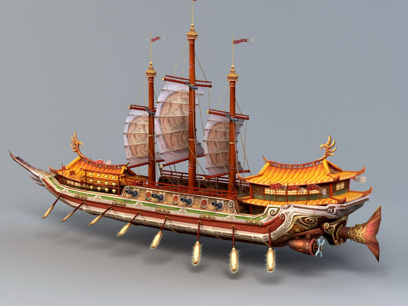Ancient Chinese  Ship 3D model