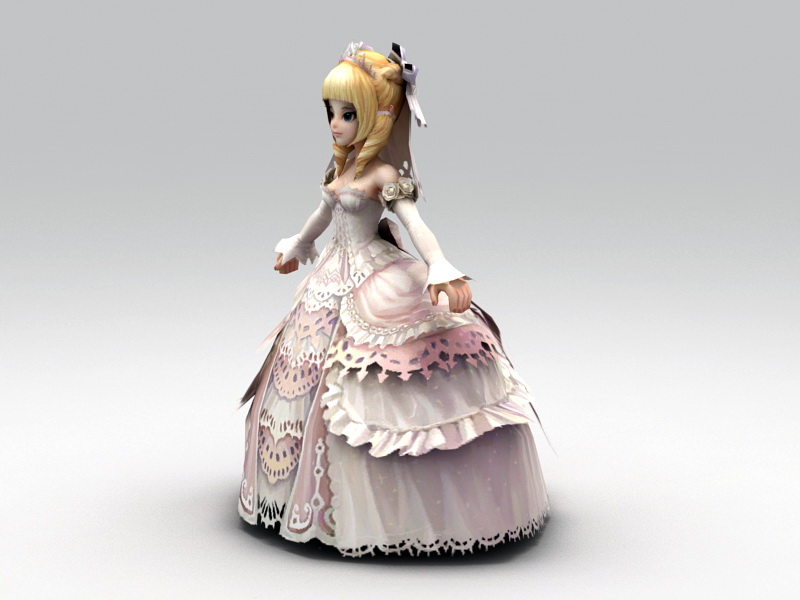 Anime Bride 3D model
