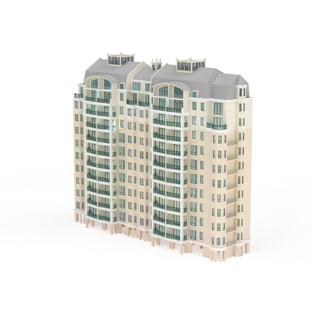 Apartment building 3D model