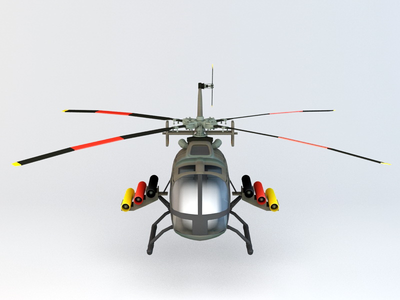 BO 105P PAH-1 Helicopter 3D model