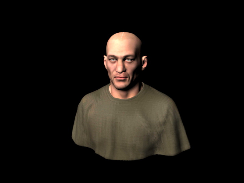 Bald head man 3D model
