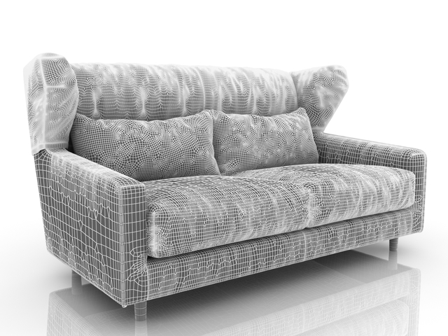Brown sofa 3D model