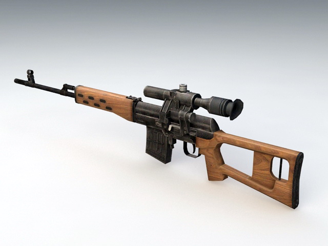 Dragunov SVD Sniper Rifle  3D model