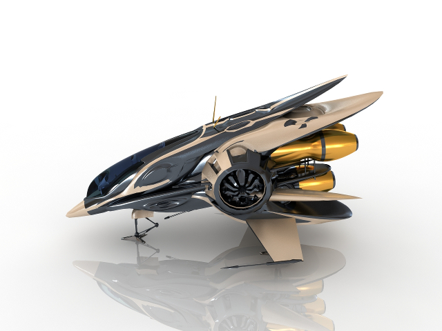 Fantastic Spaceship - Free 3D models