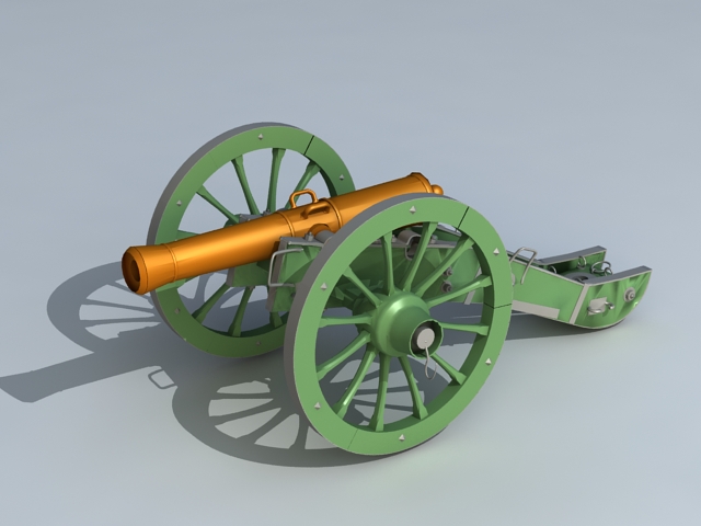 Field gun 3D model