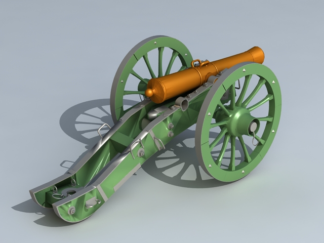 Field gun 3D model
