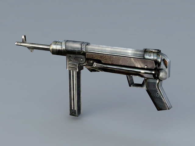German submachine gun MP40 3D model