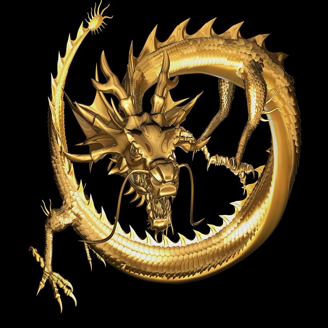 Golden dragon - Free 3D models