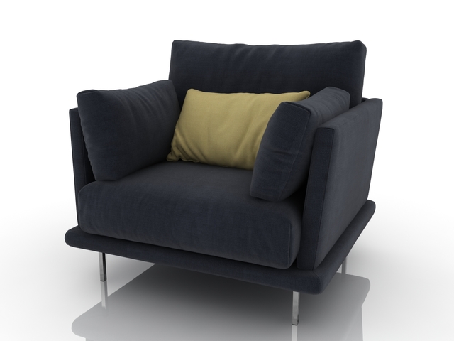 Gray armchair 3D model