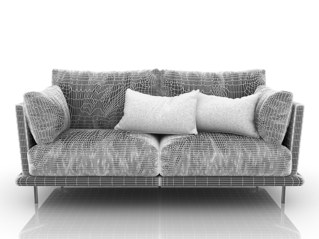 Gray sofa 3D model