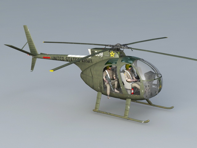 Hughes OH-6 Cayuse 3D model